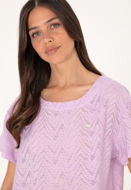 Kadın Lila Kısa Kollu Bluz - 50299319004