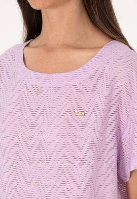 Kadın Lila Kısa Kollu Bluz - 50299319004