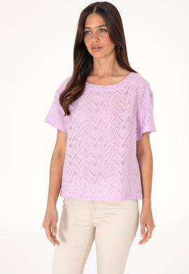 Kadın Lila Kısa Kollu Bluz - 50299319004