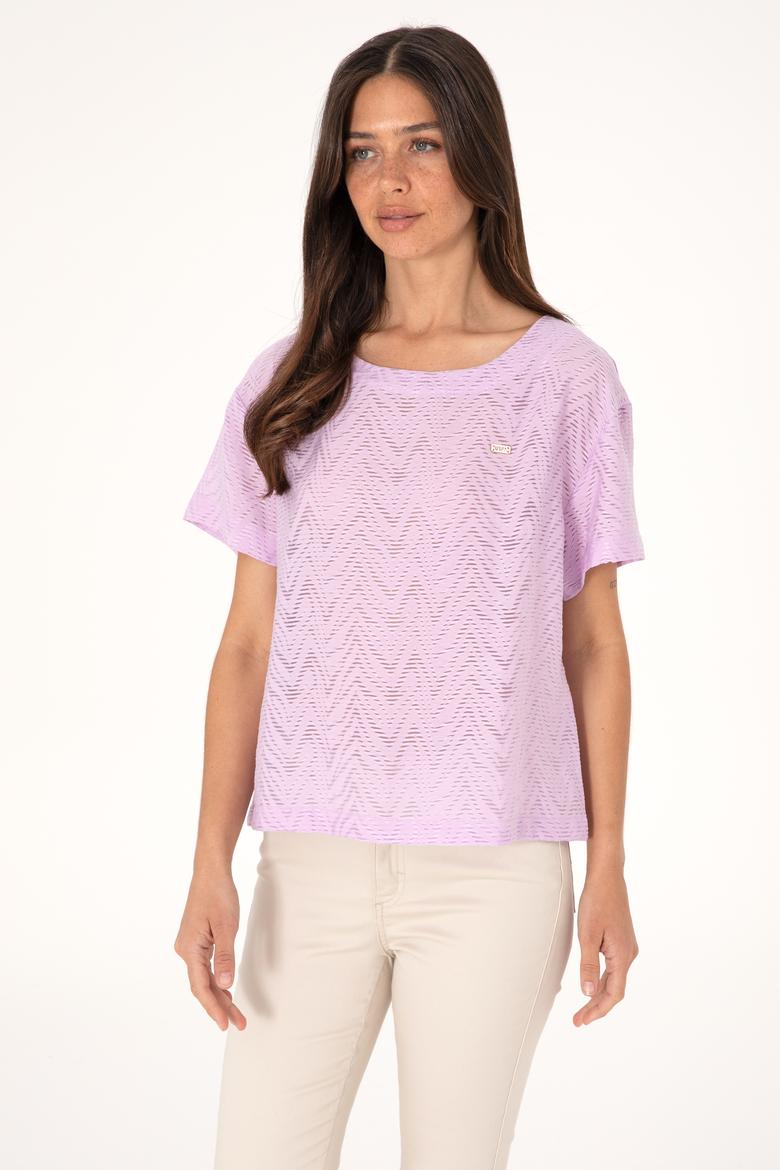 Kadın Lila Kısa Kollu Bluz - 50299319004