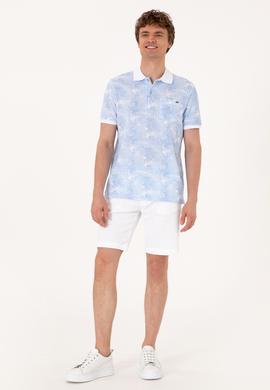 Erkek Regular Fit Polo Yaka Açık Mavi Tişört - 50300411016