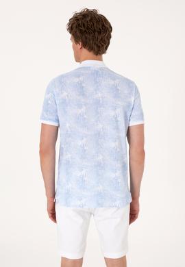 Erkek Regular Fit Polo Yaka Açık Mavi Tişört - 50300411016