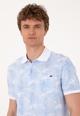 Erkek Regular Fit Polo Yaka Açık Mavi Tişört - 50300411016