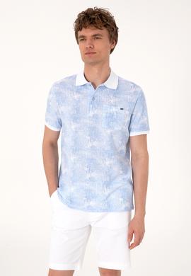 Erkek Regular Fit Polo Yaka Açık Mavi Tişört - 50300411016