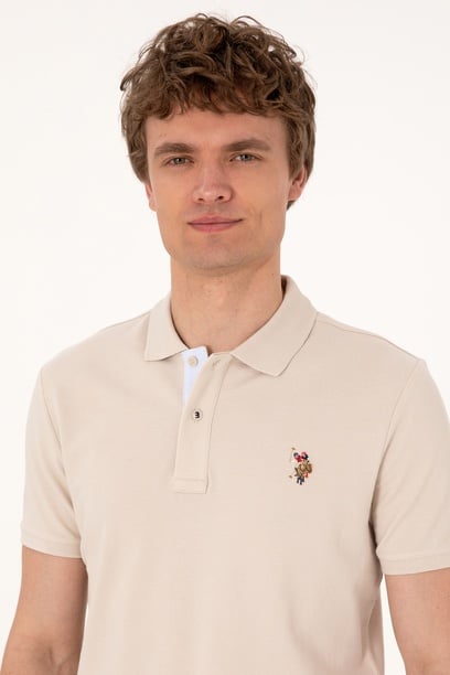 Erkek Slim Fit Polo Yaka Taş Basic Tişört