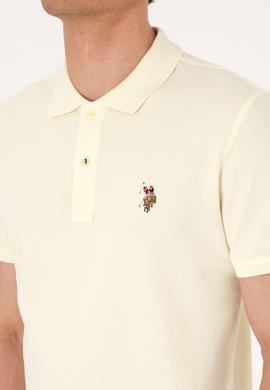 Erkek Slim Fit Polo Yaka Limon Basic Tişört - 50310669106