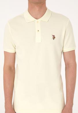 Erkek Slim Fit Polo Yaka Limon Basic Tişört - 50310669106