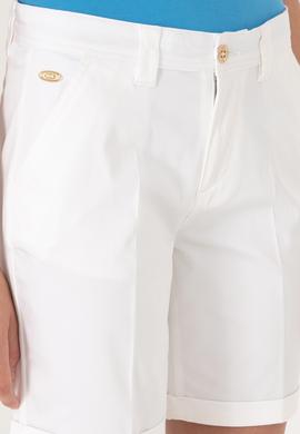 Kadın Beyaz Dokuma Şort - 50299160025