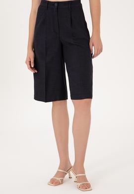 Kadın Lacivert Dokuma Şort - 50300605020