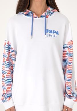 Kadın Beyaz Modal Karışımlı Kapüşonlu Sweatshırt - 50300694004