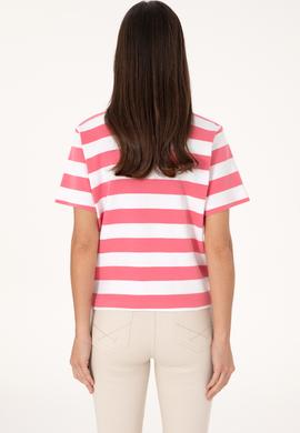 Kadın Pembe Cepli Polo Yaka Tişört - 50306713015