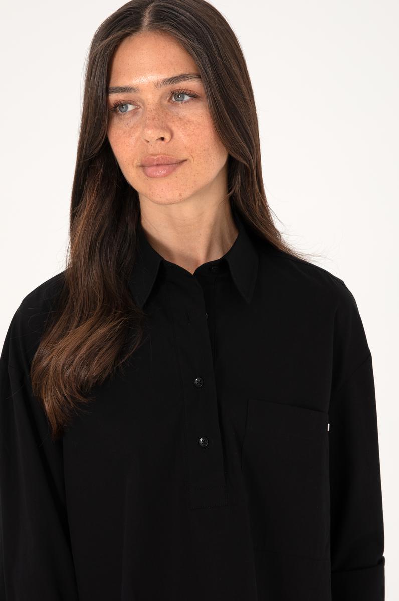 Kadın Siyah Uzun Kollu Gömlek