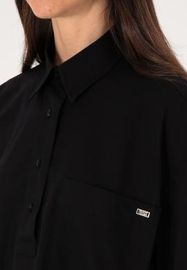 Kadın Siyah Uzun Kollu Gömlek - 50307666021