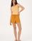 Kadın Hardal Dokuma Şort