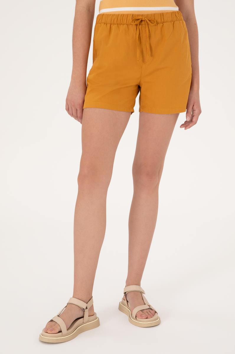 Kadın Hardal Dokuma Şort