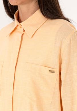 Kadın Turuncu Uzun Kollu Tunik Gömlek - 50306406019