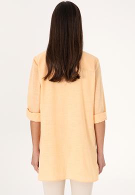 Kadın Turuncu Uzun Kollu Tunik Gömlek - 50306406019