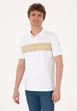 Erkek Regular Fit Polo Yaka Beyaz Tişört - 50306812007