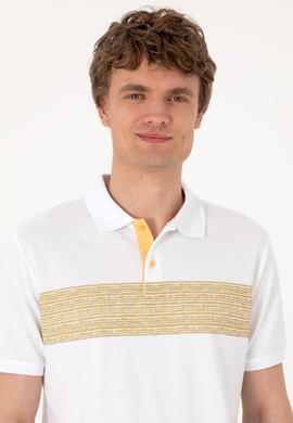Erkek Regular Fit Polo Yaka Beyaz Tişört - 50306812007