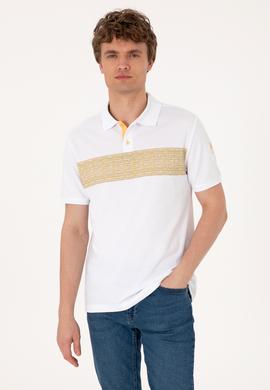 Erkek Regular Fit Polo Yaka Beyaz Tişört - 50306812007