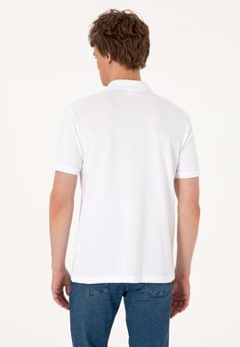 Erkek Regular Fit Polo Yaka Beyaz Tişört - 50306812007