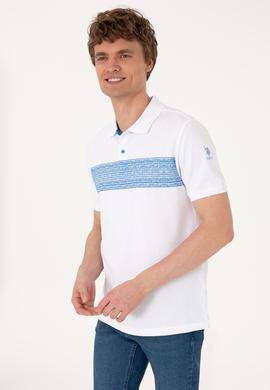 Erkek Regular Fit Polo Yaka Beyaz Tişört - 50306812013
