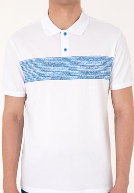 Erkek Regular Fit Polo Yaka Beyaz Tişört - 50306812013