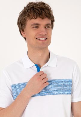 Erkek Regular Fit Polo Yaka Beyaz Tişört - 50306812013