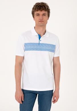Erkek Regular Fit Polo Yaka Beyaz Tişört - 50306812013