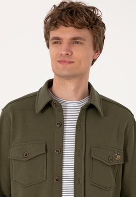 Erkek Haki Örme Gömlek - 50316673026