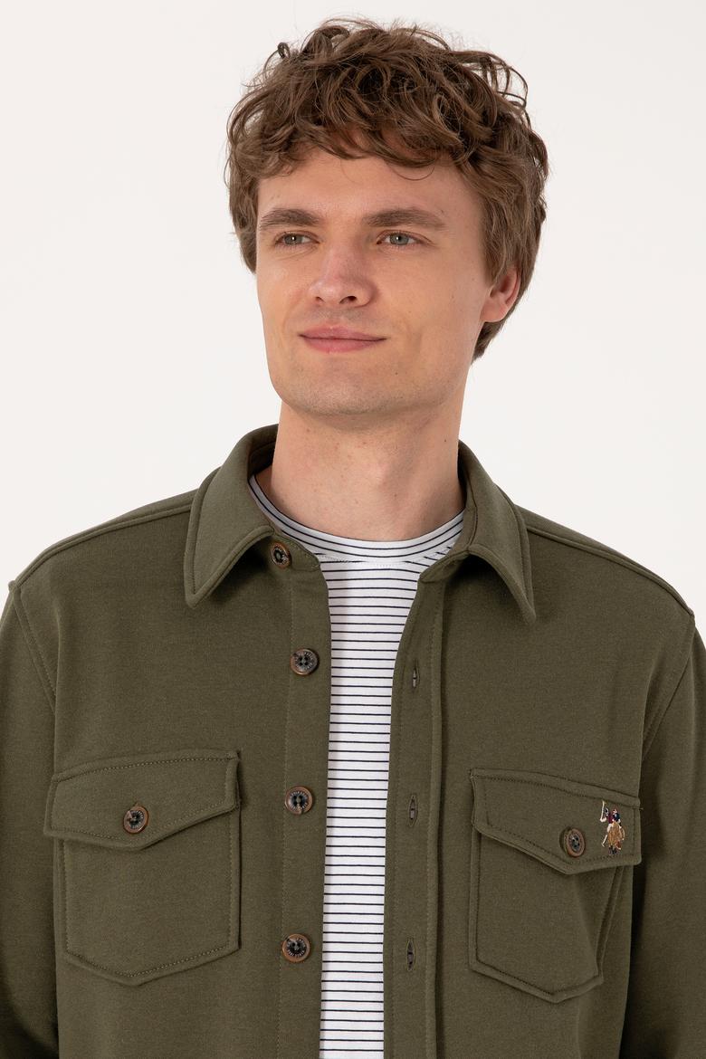 Erkek Haki Örme Gömlek - 50316673026