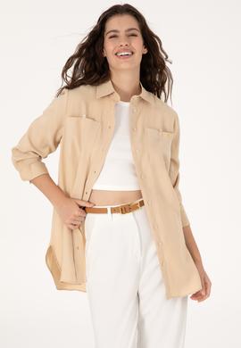 Kadın Taş Uzun Kollu Gömlek - 50299571012