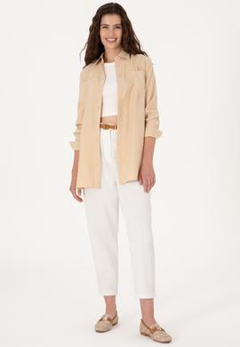 Kadın Taş Uzun Kollu Gömlek - 50299571012