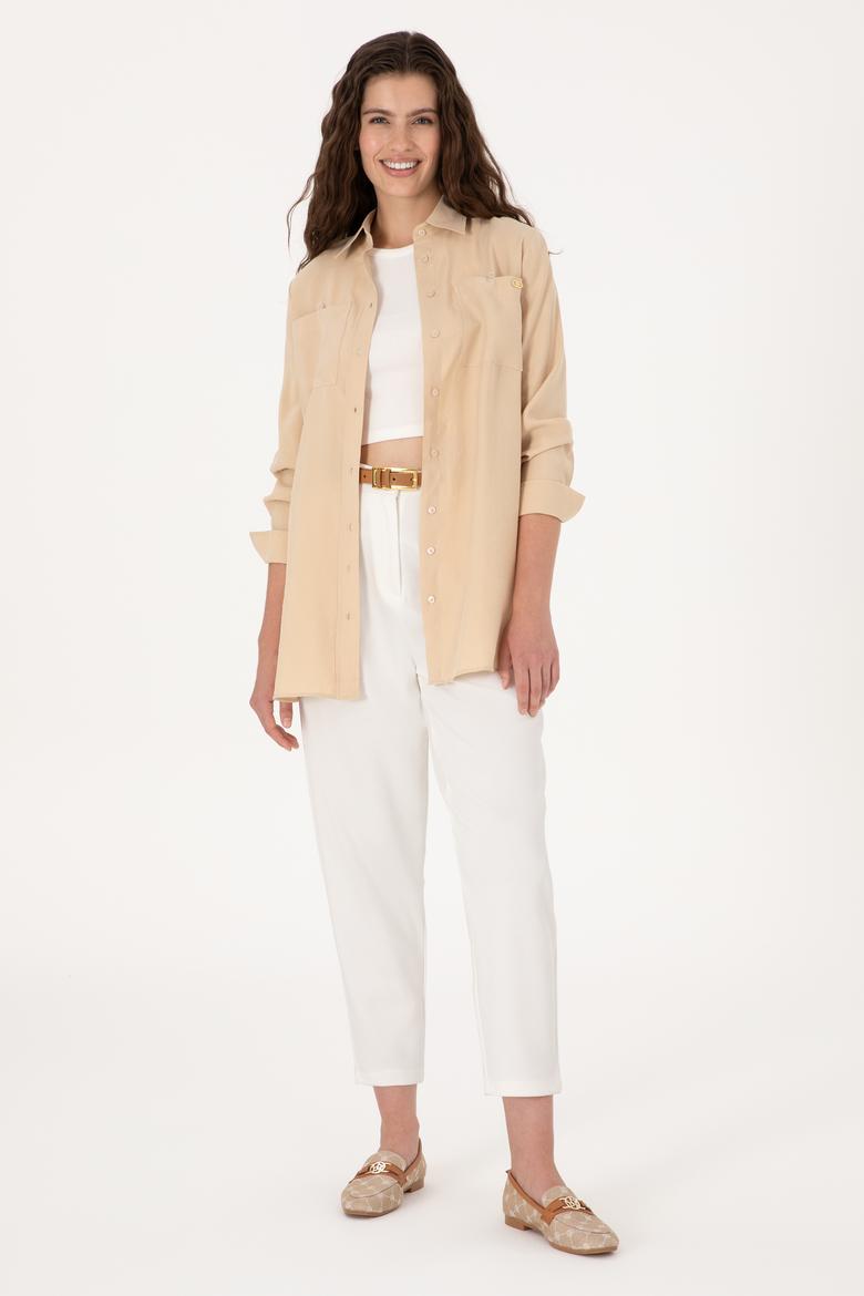 Kadın Taş Uzun Kollu Gömlek - 50299571012