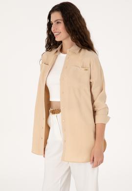 Kadın Taş Uzun Kollu Gömlek - 50299571012