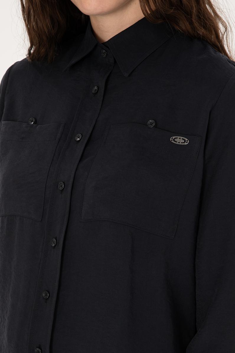 Kadın Siyah Uzun Kollu Gömlek