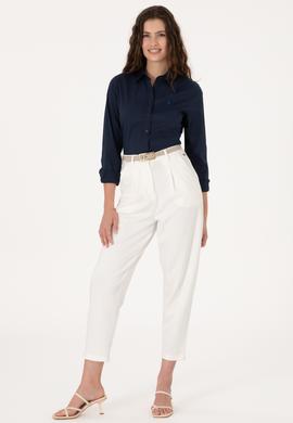 Kadın Lacivert Uzun Kollu Basic Gömlek - 50298091019