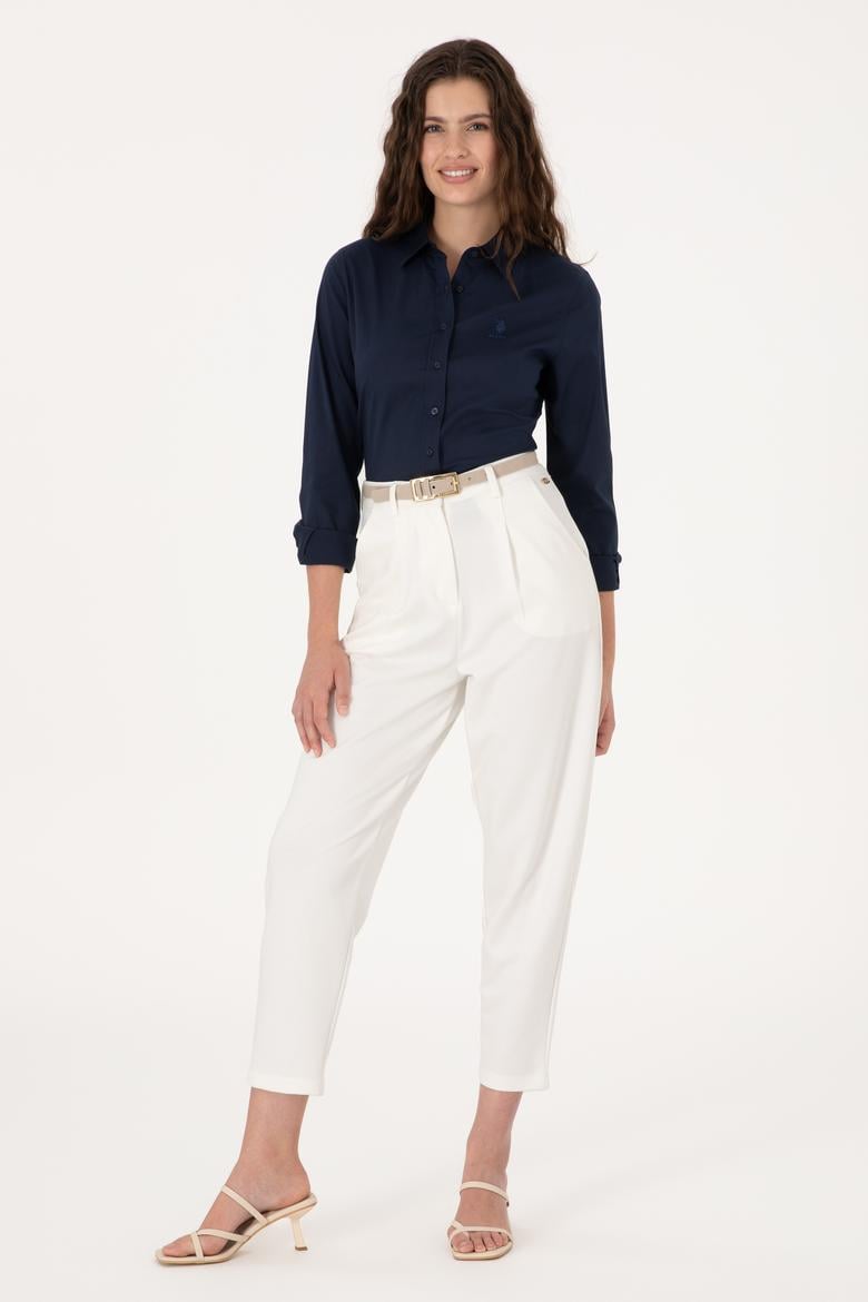 Kadın Lacivert Uzun Kollu Basic Gömlek - 50298091019