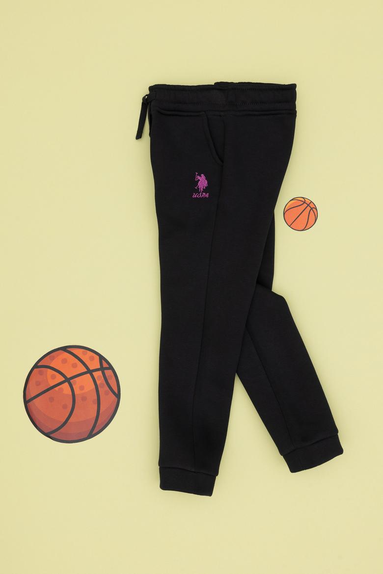 Kız Çocuk Siyah Şardonlu Jogger Eşofman Altı - 50316914007