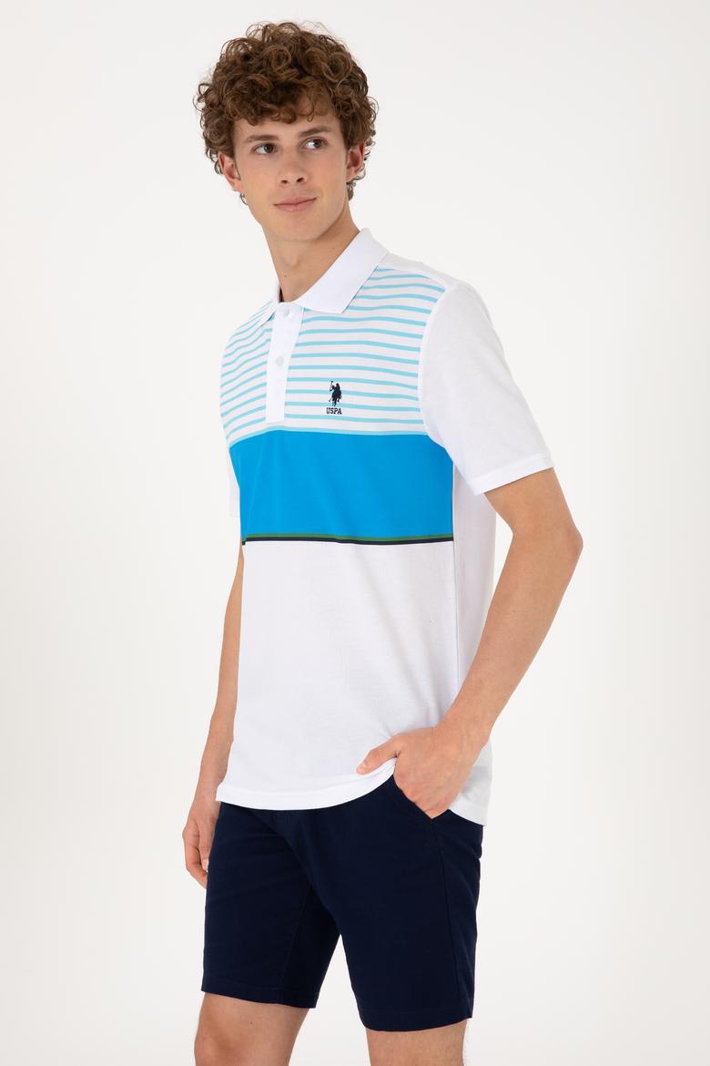 Erkek Regular Fit Polo Yaka Turkuaz Tişört