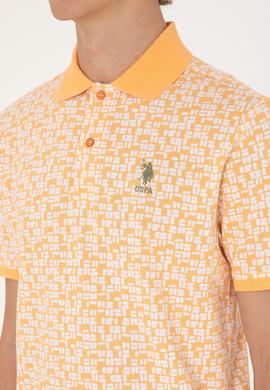 Erkek Regular Fit Polo Yaka Turuncu Tişört - 50306837007