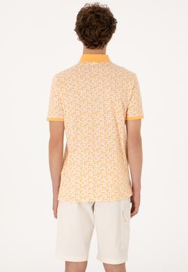 Erkek Regular Fit Polo Yaka Turuncu Tişört - 50306837007