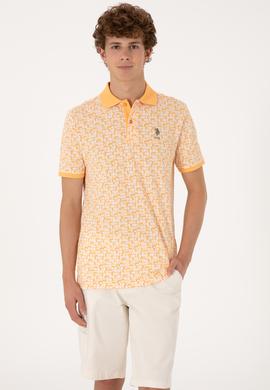 Erkek Regular Fit Polo Yaka Turuncu Tişört - 50306837007