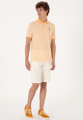 Erkek Regular Fit Polo Yaka Turuncu Tişört - 50306837007