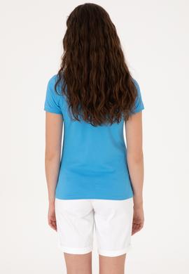 Kadın Turkuaz Basic Tişört - 50300896216