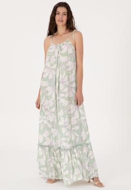 Kadın Su Yeşili Dokuma Elbise - 50300899011