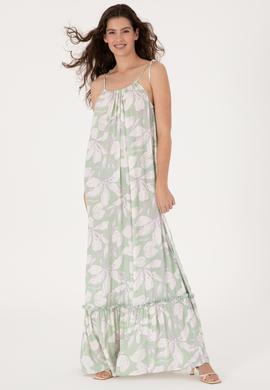 Kadın Su Yeşili Dokuma Elbise - 50300899011