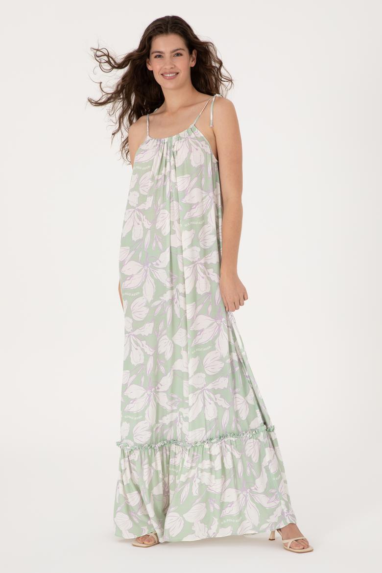 Kadın Su Yeşili Dokuma Elbise - 50300899011