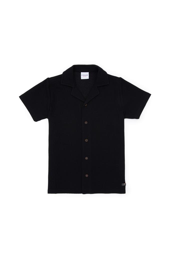 Erkek Çocuk Siyah Örme Gömlek