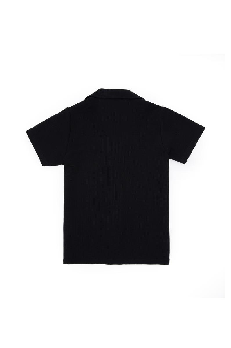 Erkek Çocuk Siyah Örme Gömlek